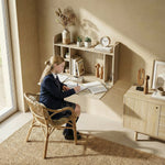 Bureau suspendu table murale table d'ordinateur murale et tablette rabattable avec rangements - 77 x 20 x 51 cm