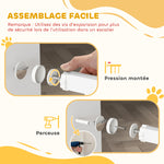 Barrière de sécurité pour chiens et bébés 76 à 80 cm avec extension fixation par pression sans perçage 76 à 80cm blanc