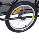 Fahrradanhänger, Transportanhänger für Fahrräder, 70 l, 155 L × 71,5 B × 77 H cm, Klappdeichsel mit universeller Befestigung, Stahl, maximale Traglast 40 kg, schwarz