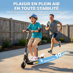 Trottinette électrique 120 W pliable pour enfant de 6+ ans hauteur guidon et selle réglable 10 Km/h max. noir