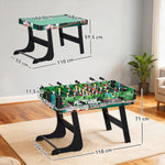 Table Multi-Jeux 6-en-1, Baby-Foot, Billard, Ping-Pong, Hockey, Jeu d'Anneaux, 118x104x71cm, Multicolore