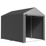 Abri de jardin tente de stockage portable abri de vélo garage pour extérieur avec cadre en acier galvanisé grande porte