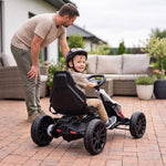 Kart électrique pour enfant 12V - Vitesse réglable 3-5km/h pour enfants de 3 à 8 ans - siège réglable - blanc