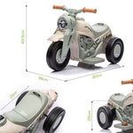 Moto elettrica per bambini 2-5 anni, 3 ruote, 6 V, 3 km/h, con funzione bolle, effetti luminosi e sonori, bianco crema
