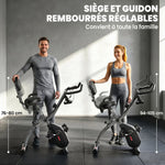 Vélo d'Appartement Pliable Vélo de Fitness 4 en 1 Silencieux Connecté Kinomap Bluetooth et Zwift 105x53,5x109cm Noir