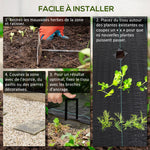 Toile de paillage géotextile de paillage contre les mauvais herbes 100 x 1 m résistant aux déchirures polypropylène noir