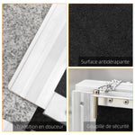 Rampe de fauteuil roulant pliable, rampe de chargement sablage 183x73,5 cm en alliage d'aluminium, antidérapante, bordures de sécurité, charge max. 270 kg, noir