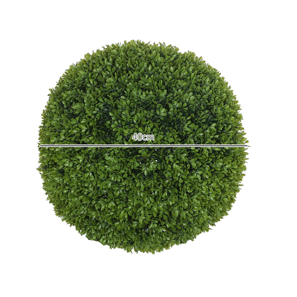 Lot de 2 boules de buis artificielles de 40 cm décoration pour intérieur ou extérieur vert foncé
