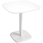 Tavolo da pranzo per 4 persone, tavolo da cucina quadrato in stile moderno con piano effetto legno, 70 x 70 cm, bianco