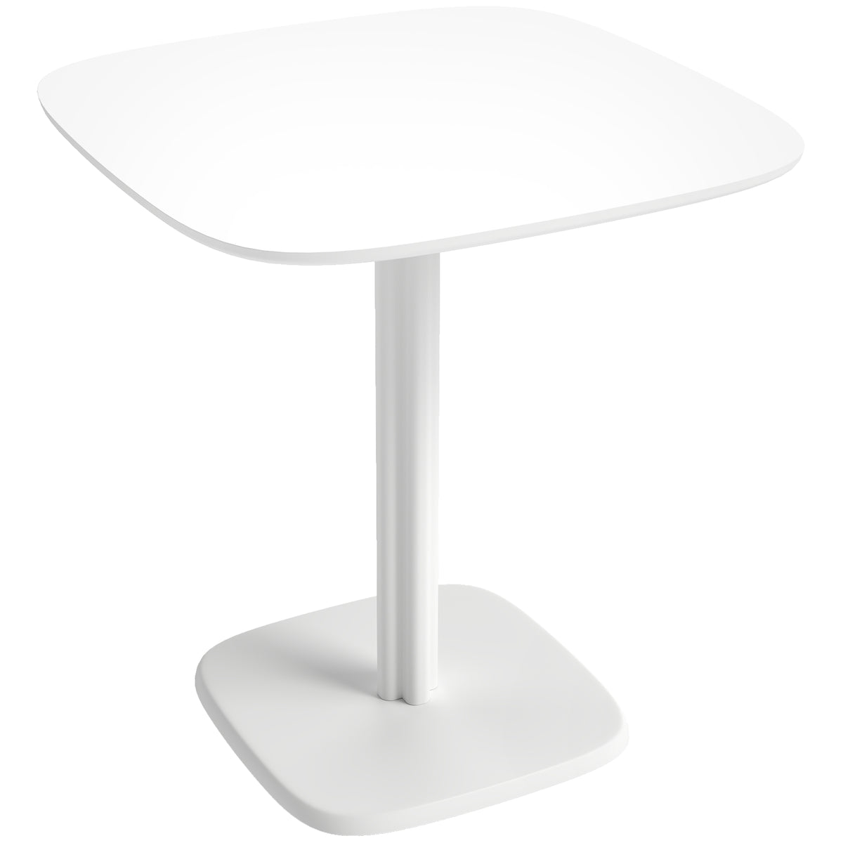 Tavolo da pranzo per 4 persone, tavolo da cucina quadrato in stile moderno con piano effetto legno, 70 x 70 cm, bianco