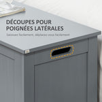 Storage chest with safety hinges wooden storage box toy chest flip-top lid grey