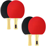Lot  de 4 raquettes de ping-pong, tennis de table 4 raquettes 8 balles 1 sac pour amateurs débutants experts