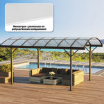 10 Plaques Alvéolaires en Polycarbonate 4 mm, UV Resistant, Panneau Alvéolaire Double de Serre, 120x60 cm, Transparent