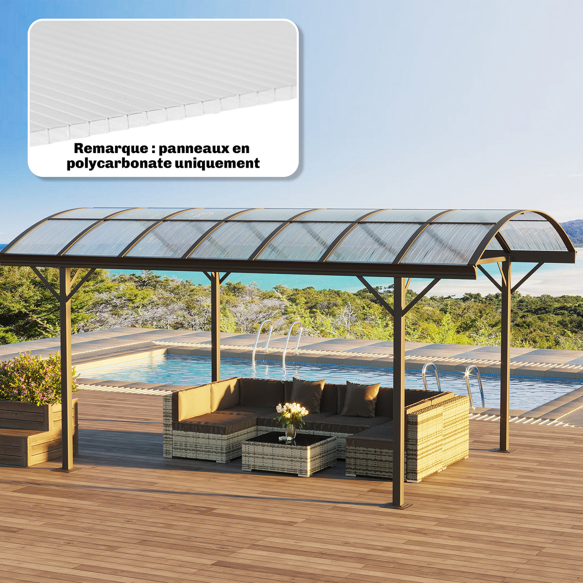 10 Plaques Alvéolaires en Polycarbonate 4 mm, UV Resistant, Panneau Alvéolaire Double de Serre, 120x60 cm, Transparent