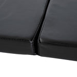 Tapis de gymnastique yoga pilates fitness pliable portable grand confort 180L x 60l x 5H cm revêtement synthétique noir