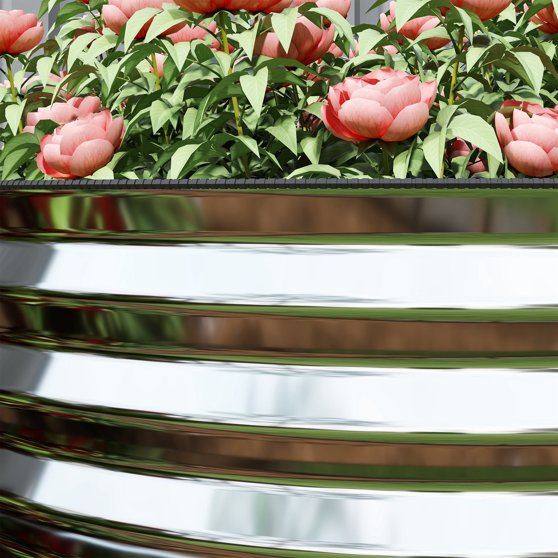 Carré potager de jardin potager surélevé, résistant à la rouille en acier galvanisé 160 x 80 x 56 cm argent