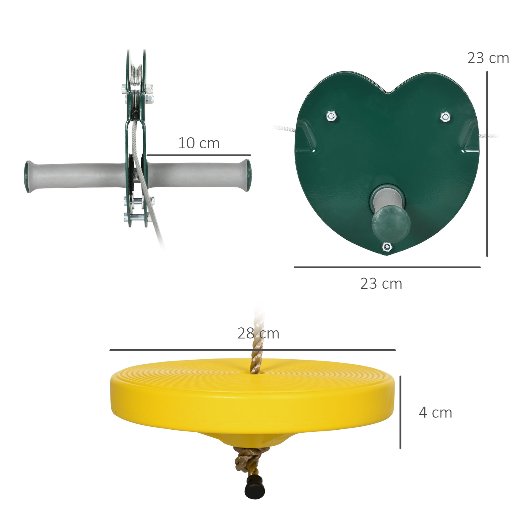 Kits de tyroliennes pour enfants 6-10 ans poignée antidérapante corde réglable dispositif de protection d'arbre