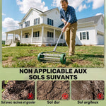 Rouleau aérateur pour pelouse avec Manche télescopique 98L x 45l x 87H cm Vert