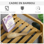 Panier à linge en bambou 2 paniers amovibles et coulissants en non-tissé 63,5 x 33 x 73 cm gris foncé