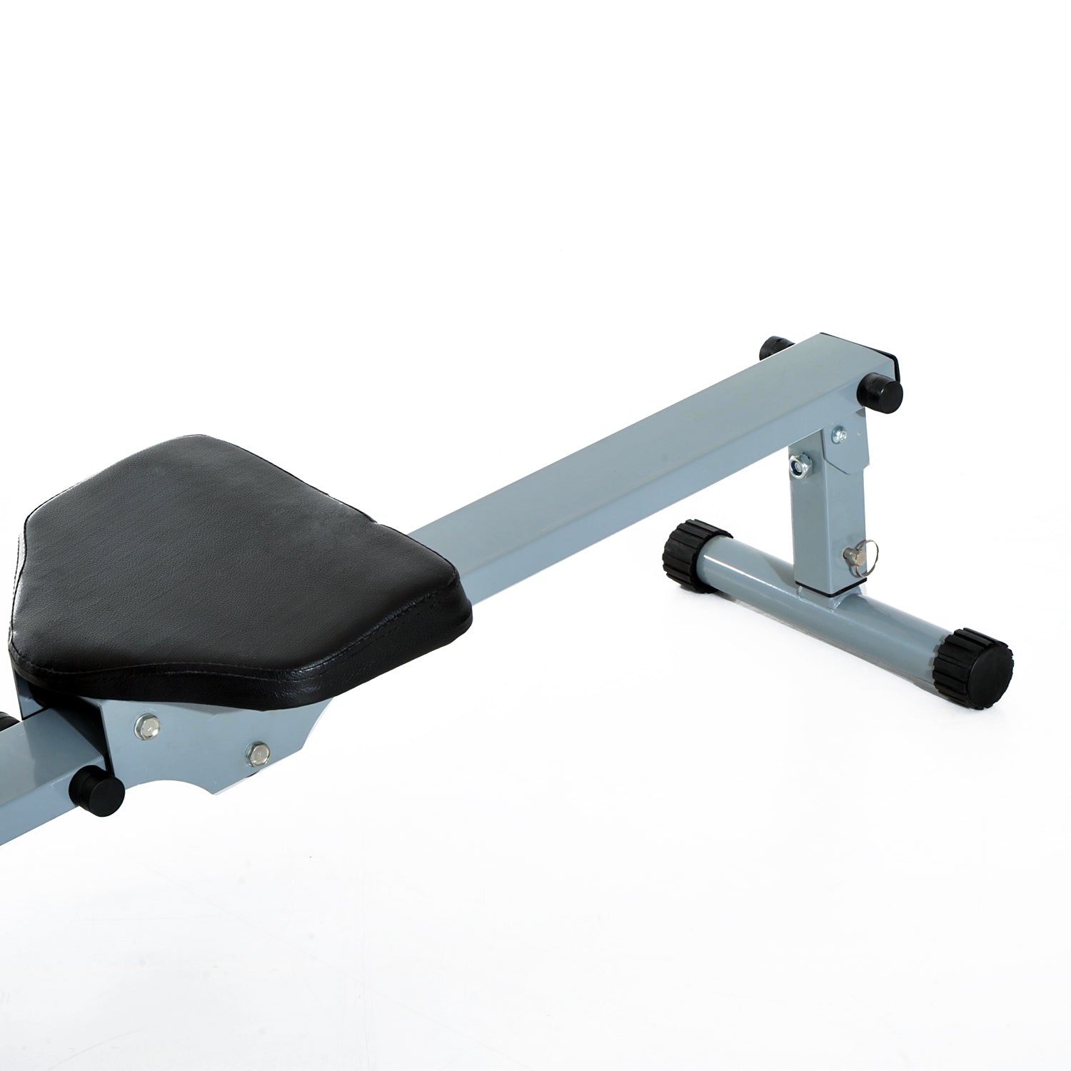 Rameur Hydraulique à 12 Niveaux de Résistance, Rameur d'Appartement avec Écran LCD, Pédale Antidérapante, Charge 100 kg, pour Maison, Salle de Gym, l'Équipement d'Entraînement d'Intérieur, Noir