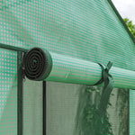 Serre de jardin avec étagères 3 niveaux, serre de balcon, bâche renforcée PE, châssis en acier, 59 x 39 x 127 cm, vert