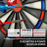 Cible de Fléchettes Électronique Jeu de Fléchettes Électronique lumineuse écran LED surdimensionné rechargeable noir