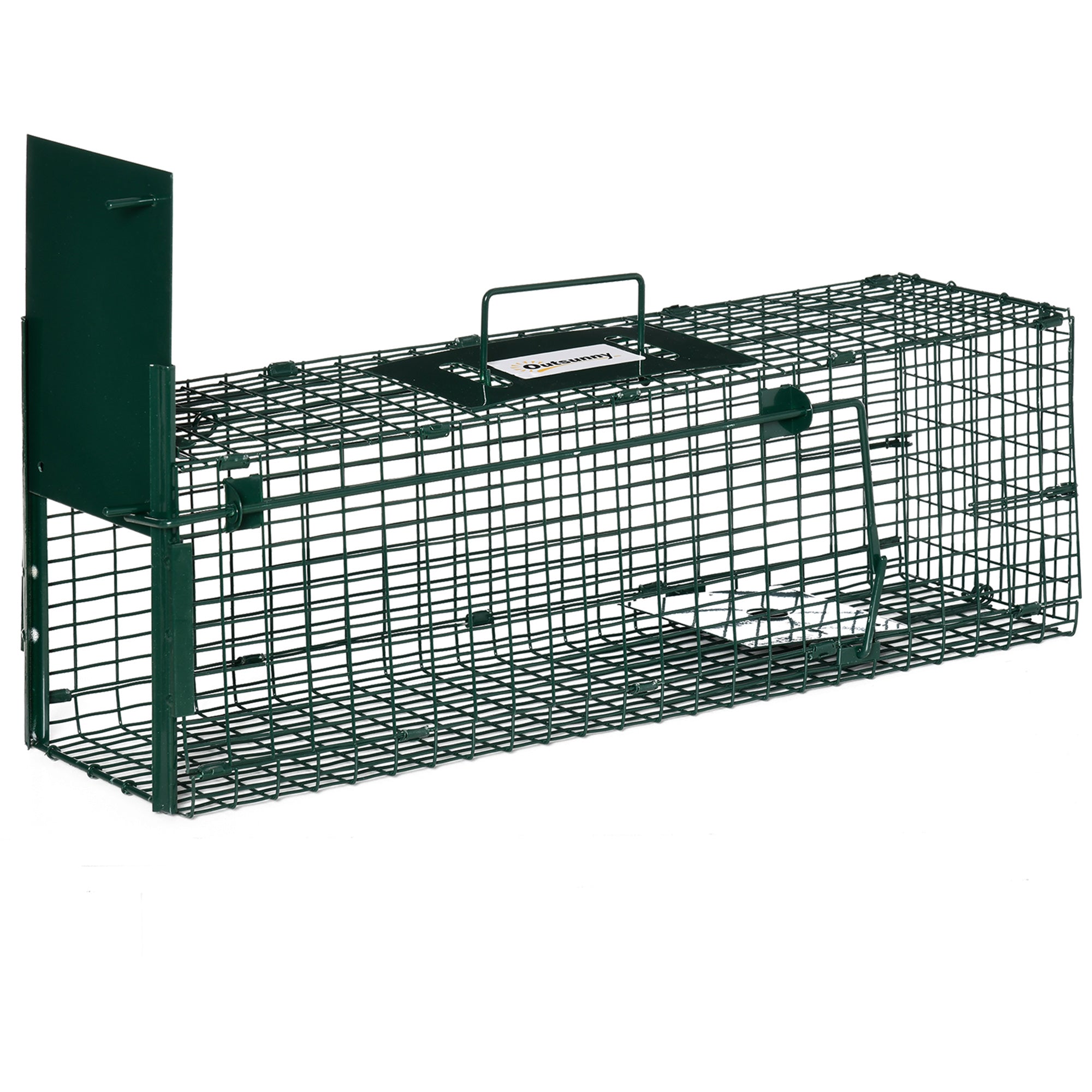Cage attrape animaux nuisibles 1 entrée dim. 60 x 18 x 20 cm vert foncé