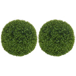 Lot de 2 boules de buis artificielles de 40 cm décoration pour intérieur ou extérieur vert foncé