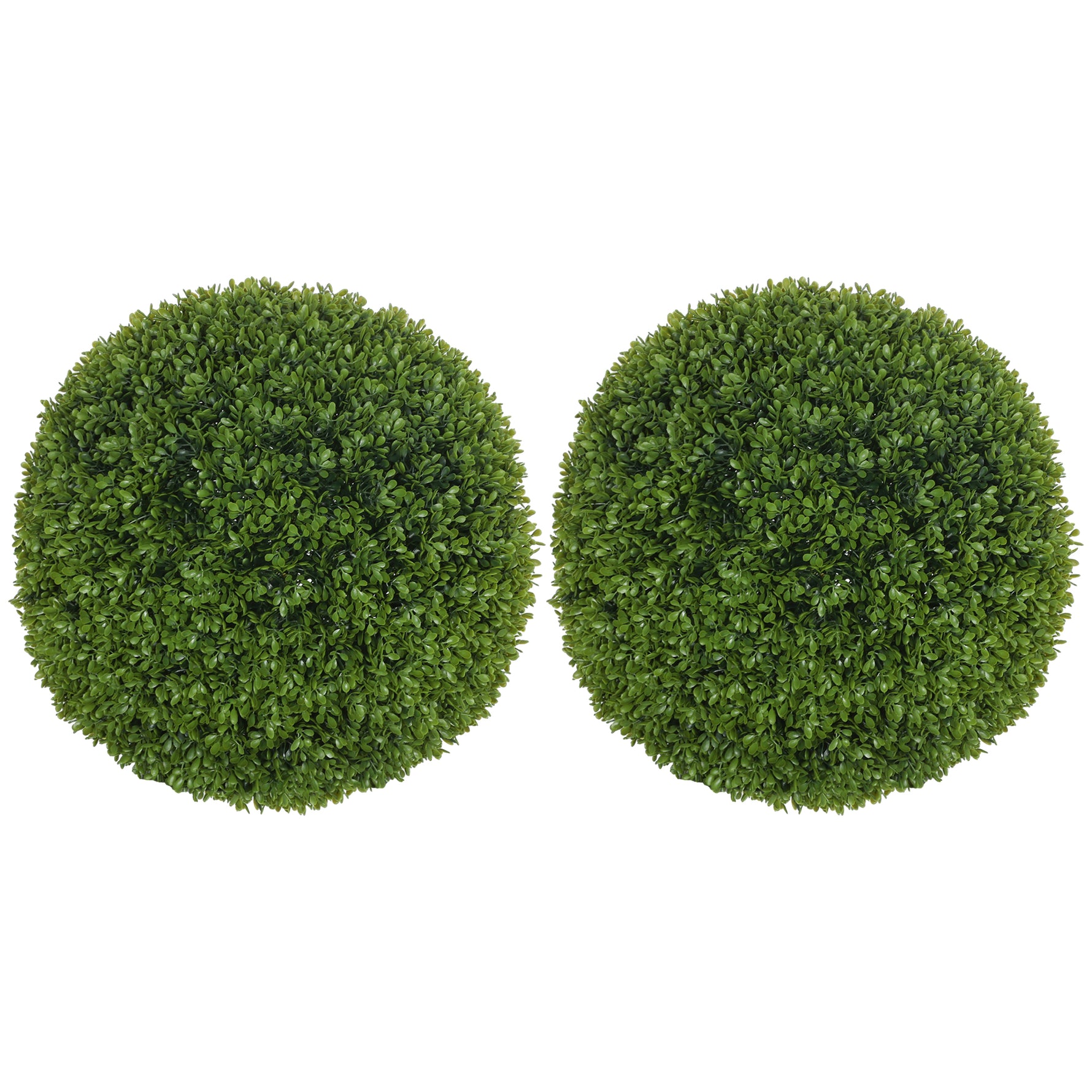 Lot de 2 boules de buis artificielles de 40 cm décoration pour intérieur ou extérieur vert foncé