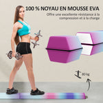 Poutre de gymnastique pliable fond antidérapant, poignée de transport, 236 x 10/15 x 6,5 cm multicolore