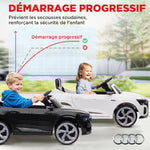 Voiture électrique pour enfants Licence Audi Q8 e-tron Sportback 12V télécommande, phares, musique, klaxon, 3-4 ans noir