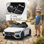 Voiture électrique enfants Mercedes AMG CLE 53 12V 2 moteurs télécommande parentale 2,4G 99 x 55 x 43 cm blanc