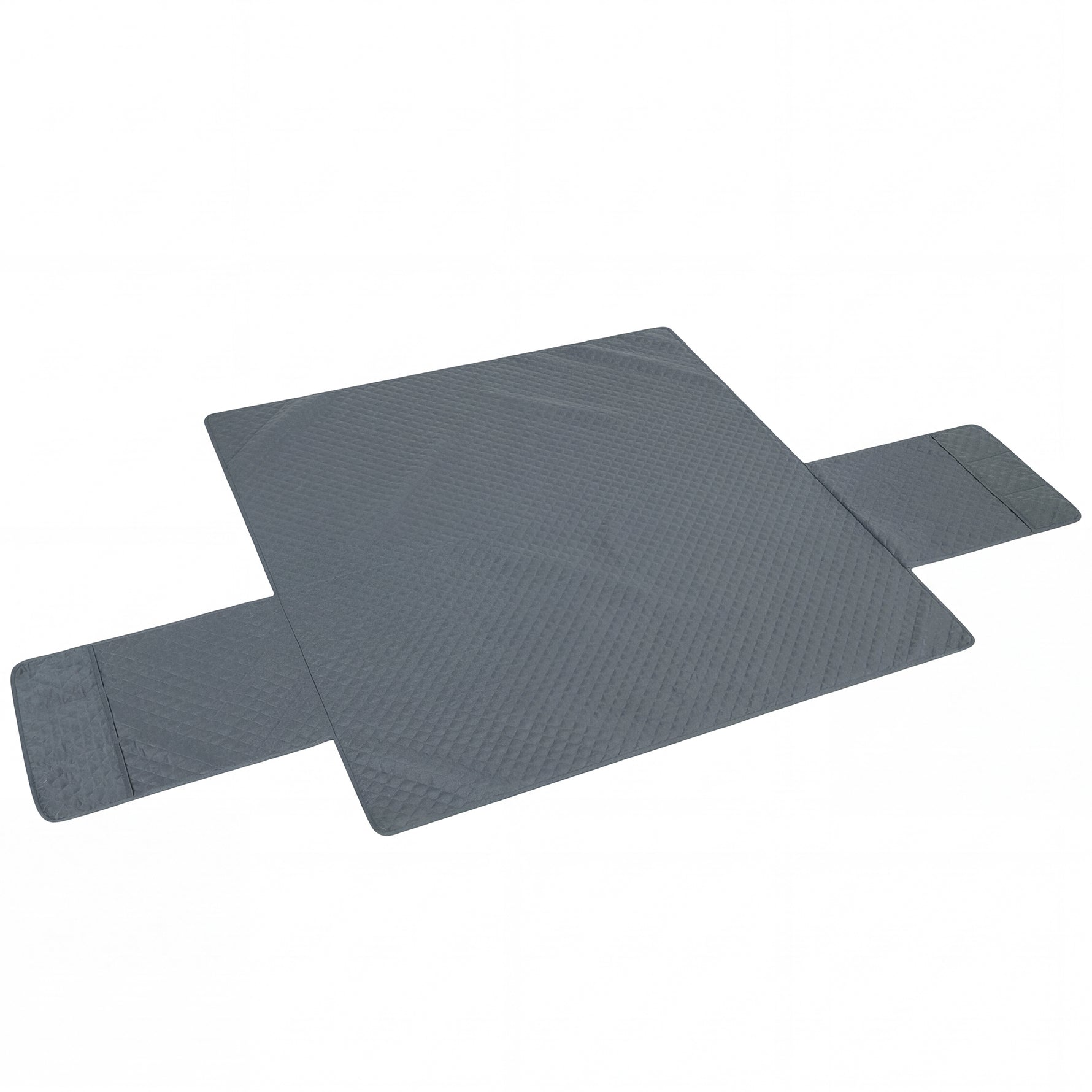 Housse de Canapé Protecteur de Meubles 3 Places Imperméable Anti-glisse avec Poches de Rangement Gris