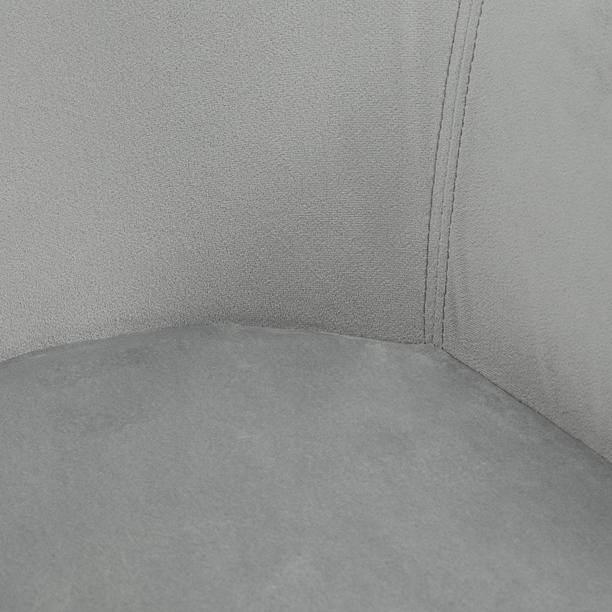 Lot de 2 chaises de salle à manger Fauteuil Assise rembourrée en tissu effet velours Pieds en bois, gris