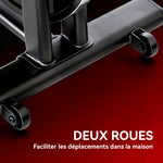 Vélo d'Appartement, Vélo d'Exercice, Résistance Magnétique Réglable, Écran LCD, Siège Confortable, 108x51x116cm, Blanc
