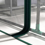 Serre de jardin adossée, serre de balcon, bâche renforcée PVC, 2 portes enroulables, 214 x 118 x 212 cm, transparent