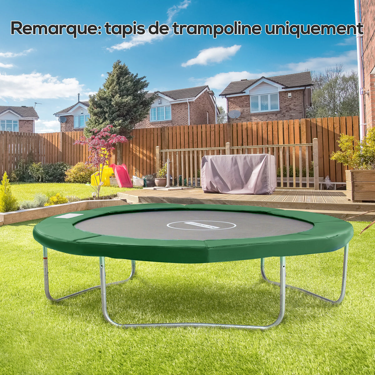 Coussin de protection pour trampoline de remplacement Ø 305 cm Coussin de sécurité de remplacement vert