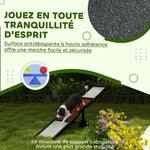 Agility sport pour chien bascule équipement entrainement chien bois sapin pré-huilé feutre bitumé antidérapant gris noir