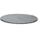 Alfombra plegable de pole dance - pole dance mat - alfombrilla de protección Ø 150 cm grosor 5 cm - revestimiento de plástico gris