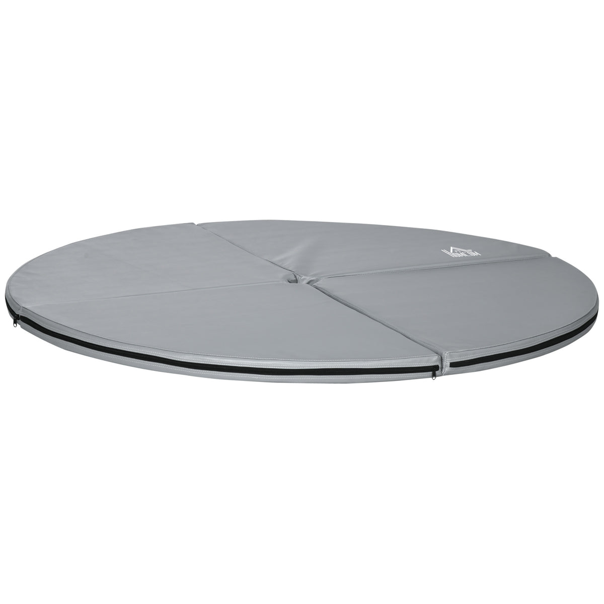 Alfombra plegable de pole dance - pole dance mat - alfombrilla de protección Ø 150 cm grosor 5 cm - revestimiento de plástico gris