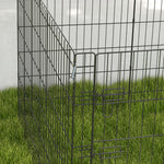 Parc enclos modulable pour chiens lapins rongeurs clôture pour petits animaux intérieur et extérieur  61 x 91 cm noir