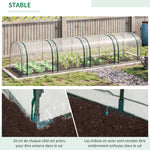 Mini Serre de Jardin Serre à tomates 4L x 1l x 0,80H m Acier PVC Anti-UV 4 fenêtres Zip enroulables Vert et Transparent