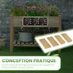 Jardinière surélevée avec Étagère de Rangement en Bois, Carré Potager sur Pied surélevé, 113 x 56 x 84 cm, vert