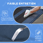 Lit sur pieds XXL pour chien chat lit de camp animal 122L x 92l x 23H cm bleu foncé