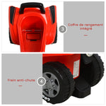 Ride-on Quad for Children 18-36 Months dim. 60L x 31W x 42H cm Light and Sound Effects Red Black