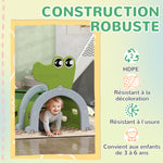 Tunnel enfant en forme de crocodile, modulable, tunnel de jeu pour enfants, enfants de 3 à 6 ans ramper et grimper, vert