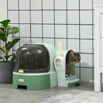 Maison de toilette, bac à litière fermé pour chat Compartiment Inférieur Amovible pour un Nettoyage Facile Pelle inclus