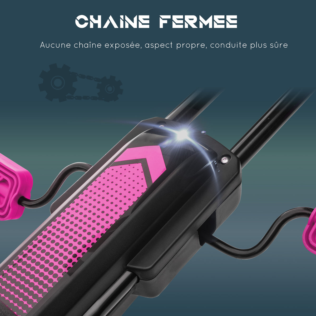 Kart à pédales pour enfant siège réglable 3 positions frein à main enfant de 5 à 12 ans rose noir