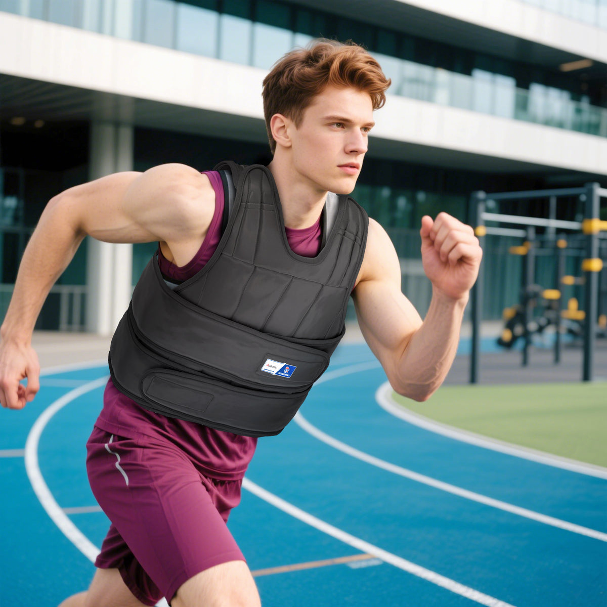 Gilet zavorrato regolabile - .fr x FFHandball - giubbotto zavorrato 20 kg max. pesi rimovibili allenamento potenziamento muscolare esercizio