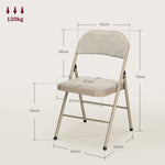 Lot de 4 chaises pliantes chaises de salle à manger portables cadre en acier dim. 45l x 46P x 78H cm beige